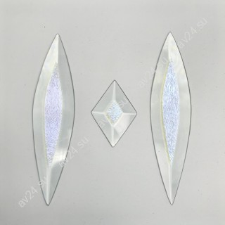 Бевелс AV305 дихроичный (3 элемента) 43 х 394 мм желтая шиншилла