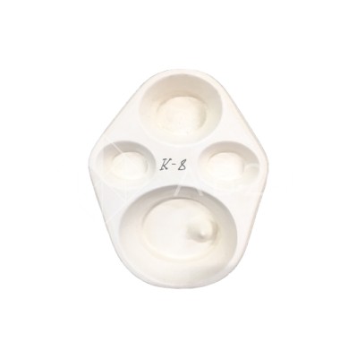 Форма для фьюзинга Овал с отверстием четырехместная (бижутерия)