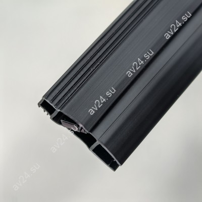 Уплотнитель FDPP-519.8 ПРЕМИУМ магнитный вставка в П-профиль, черный, 2,5м, стекло 8 мм