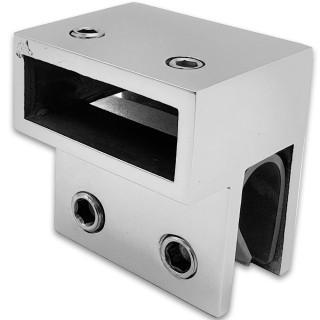 Держатель стекла FDC-33 торцевой 30х10 горизонтальный, нержавейка/полированный