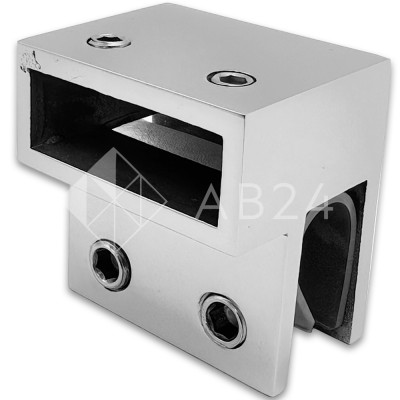 Держатель стекла FDC-33 торцевой 30х10 горизонтальный, нержавейка/полированный