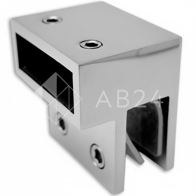 Держатель стекла FDC-33 торцевой 30х10 горизонтальный, нержавейка/полированный