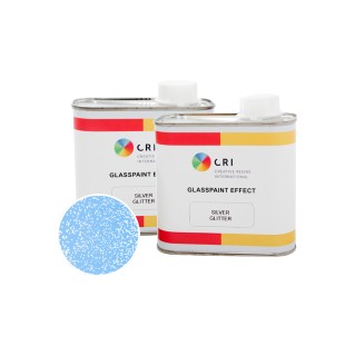 Премикс эффекта GlassPaint Глиттеры Серебряные база (Glitter Silver base), 0,5 л