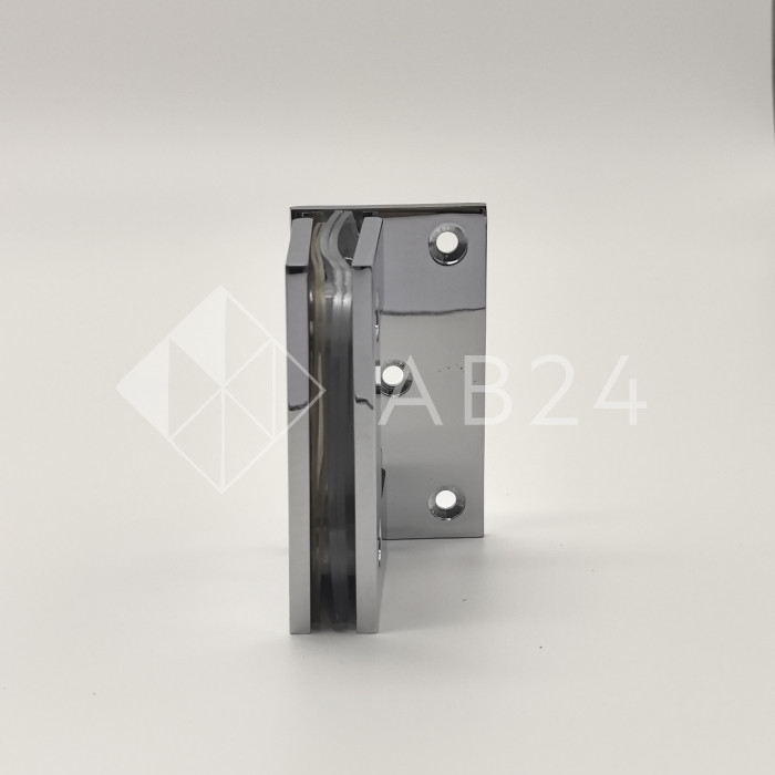 Петля Альфа α FDP-10 стена-стекло с бок. креплением, цинк/хром