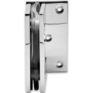 Петля Альфа α FDP-10 стена-стекло с бок. креплением, цинк/хром