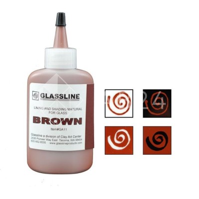 Краска для фьюзинга GlassLine, коричневый (BROWN), 56 г