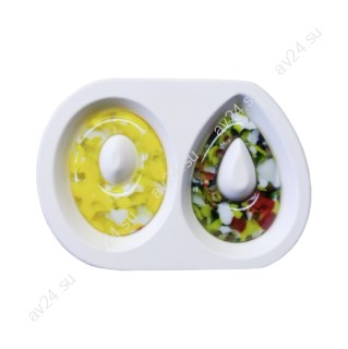 Форма для фьюзинга Двухместная с отверстием (бижутерия) ВМ-Д-05