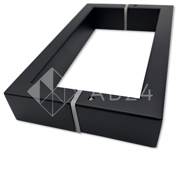 Ручка скоба FDR-77, 15х30х170х1.0 мм, нержавейка/черный