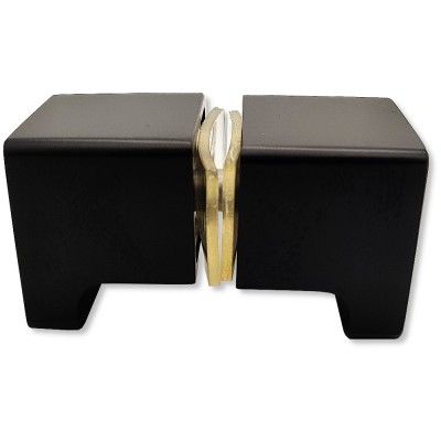 Ручка кноб Эллада FDR-125, 35х67 квадратная, латунь/черный