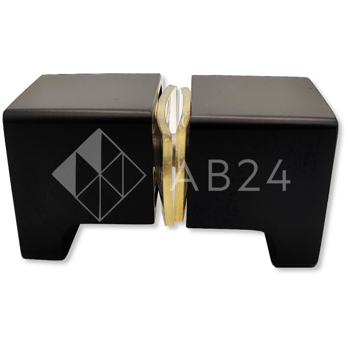 Ручка кноб Эллада FDR-125, 35х67 квадратная, латунь/черный