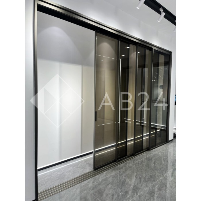 Профиль FMPA-5.6 для стекла верхний, нижний, длина 6 м для раздвижной системы FDS-18, алюминий/черный