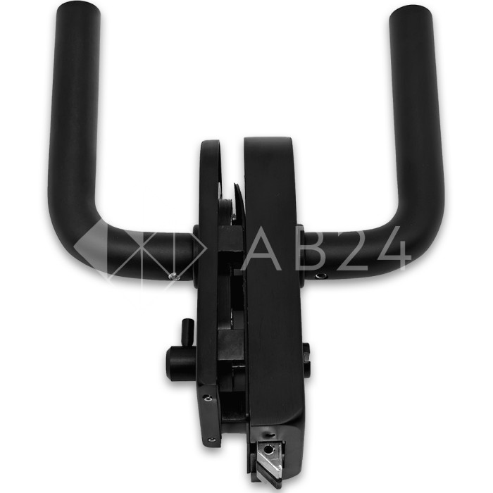 Замок сантехнический FMZ-32.1 для двери из стекла, с притвором, алюминий/черный