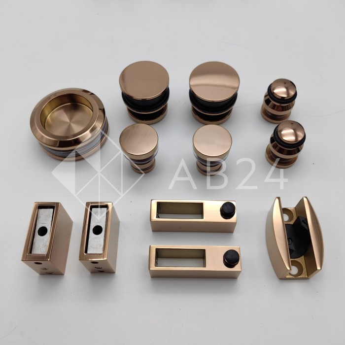 Раздвижная система Альфа α FDS-1, нержавейка/розовое золото