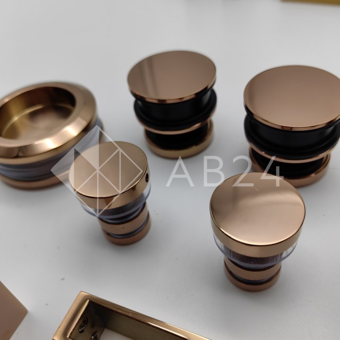 Раздвижная система Альфа α FDS-1, нержавейка/розовое золото