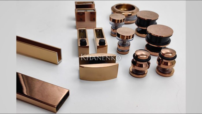 Раздвижная система Альфа α FDS-1, нержавейка/розовое золото