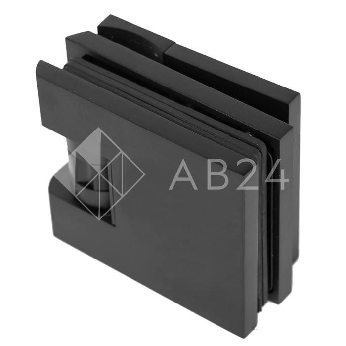 Петля Аврора FDP-180.1 стена-стекло 90° с крышками, латунь/черный