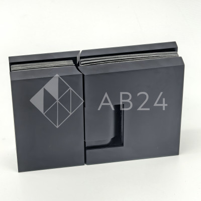 Петля Фурия FDP-242L стекло-стекло 180° левая, с подъемным механизмом, латунь/черный