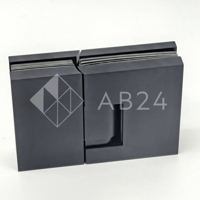 Петля Фурия FDP-242L стекло-стекло 180° левая, с подъемным механизмом, латунь/черный