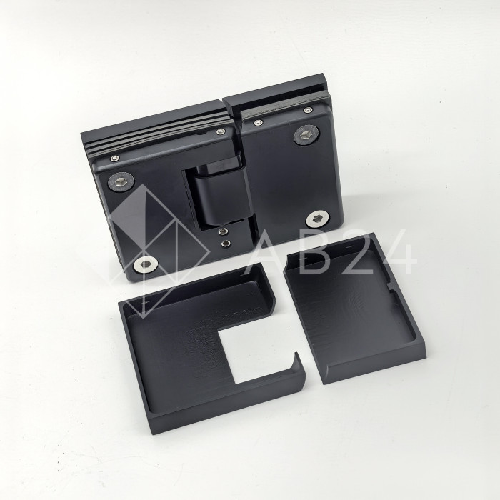 Петля Фурия FDP-242L стекло-стекло 180° левая, с подъемным механизмом, латунь/черный