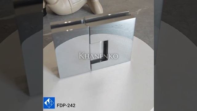 Петля Фурия FDP-242L стекло-стекло 180° левая, с подъемным механизмом, латунь/черный