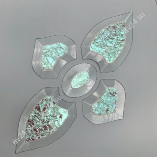 Бевелс AV42 дихроичный (5 элементов) 160 х 260 мм красный мороз