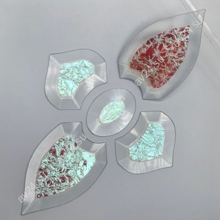 Бевелс AV42 дихроичный (5 элементов) 160 х 260 мм красный мороз