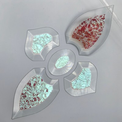 Бевелс AV42 дихроичный (5 элементов) 160 х 260 мм красный мороз