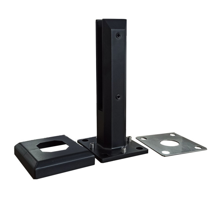 Стойка ПРЕМИУМ FOS-103 напольная 124х254 мм без сверления, крышка А+В, дюплекс/черный