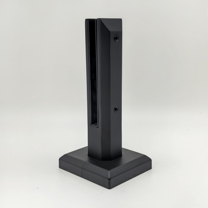 Стойка ПРЕМИУМ FOS-103 напольная 124х254 мм без сверления, крышка А+В, дюплекс/черный