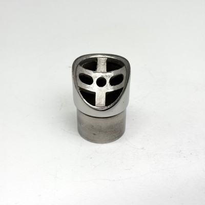 Наконечник седловина FOP-38.27 для трубы O38хO50.8 мм, GRIT 600, скос 30°, нержавейка/полированный