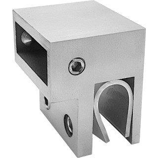 Держатель стекла FDC-33 торцевой 30х10 горизонтальный, нержавейка/матовый