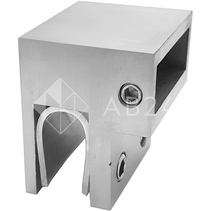 Держатель стекла FDC-33 торцевой 30х10 горизонтальный, нержавейка/матовый