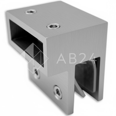 Держатель стекла FDC-33 торцевой 30х10 горизонтальный, нержавейка/матовый