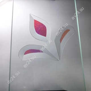 Бевелс AV235 дихроичный (3 элемента) 124 х 155 мм, красная шиншилла