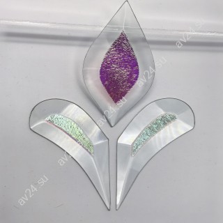 Бевелс AV235 дихроичный (3 элемента) 124 х 155 мм, красная шиншилла