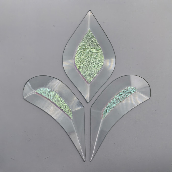 Бевелс AV235 дихроичный (3 элемента) 124 х 155 мм, красная шиншилла