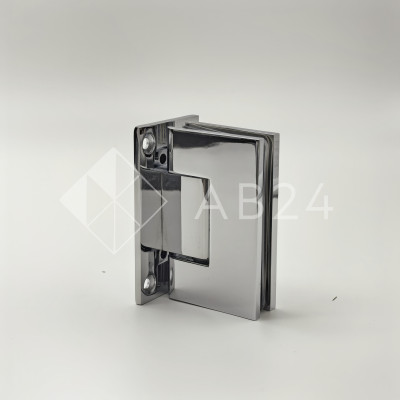 Петля Альфа α FDP-11 стена-стекло с центр. креплением, цинк/хром