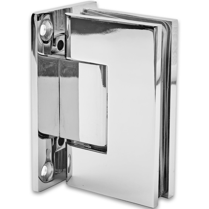 Петля Альфа α FDP-11 стена-стекло с центр. креплением, цинк/хром