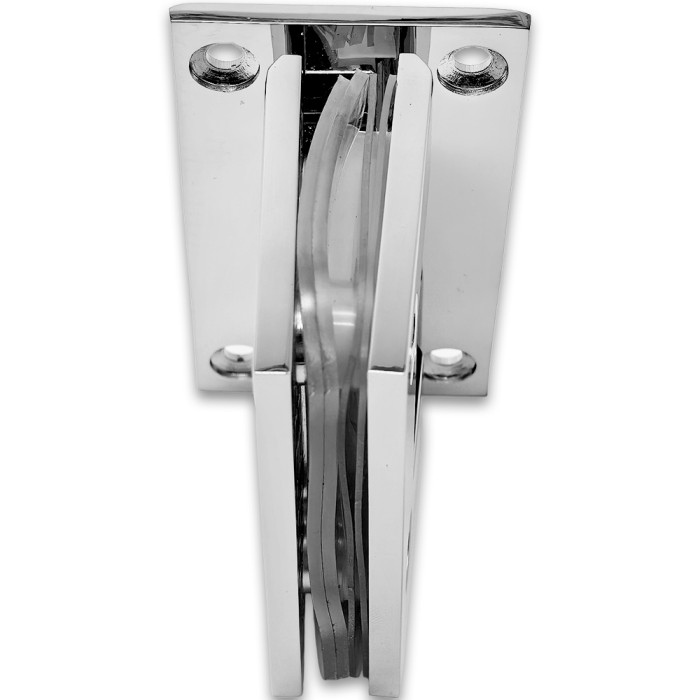 Петля Альфа α FDP-11 стена-стекло с центр. креплением, цинк/хром