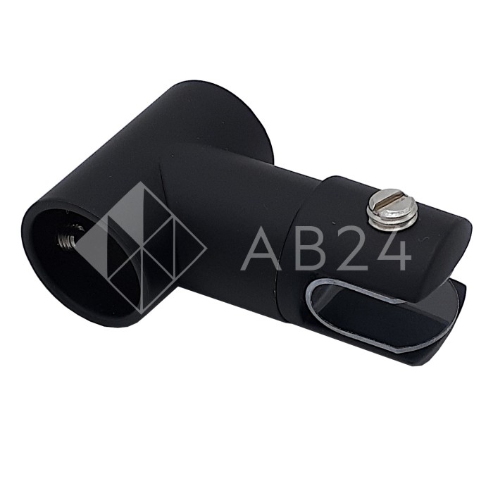 Держатель стекла FDC-17 трубы 19 сквозной 0°-360°, нержавейка/черный