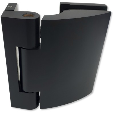 Петля Европа FDP-112 стена-стекло 90° с крышками, латунь/черный