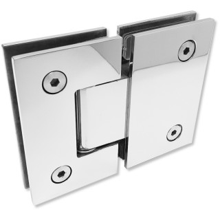 Петля Альфа α FDP-12E стекло-стекло 180°, нержавейка/полированный