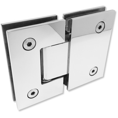 Петля Альфа α FDP-12E стекло-стекло 180°, нержавейка/полированный