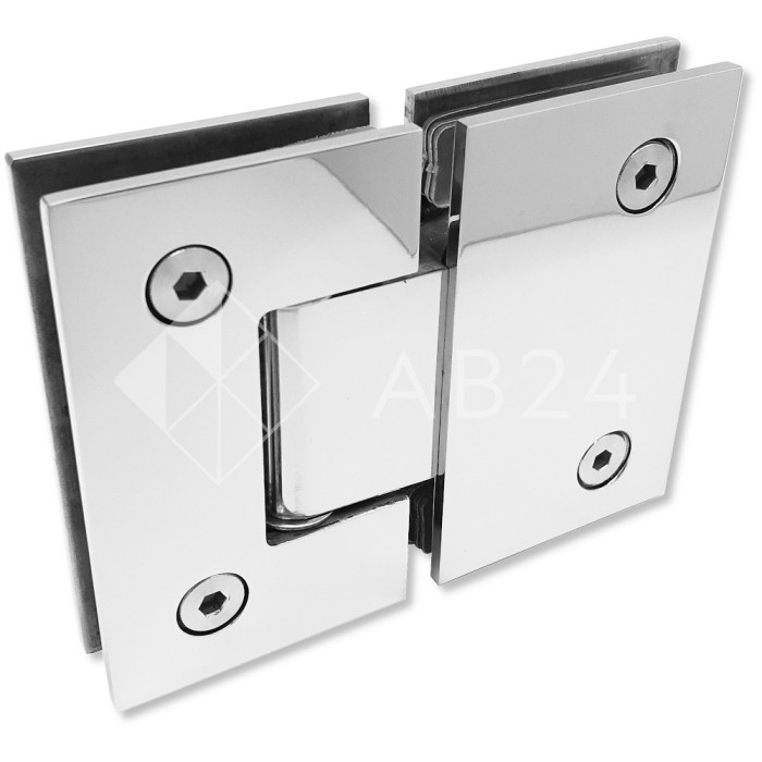 Петля Альфа α FDP-12E стекло-стекло 180°, нержавейка/полированный