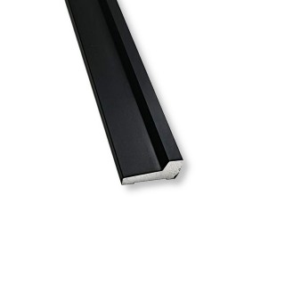 Порог алюминиевый FDPA-43.15 для душевой 1.5 м, алюминий/черный