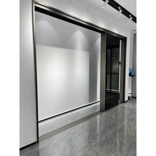 Комплект раздвижной системы DSK-180.6 AL/BL телескоп. на 4 двери (4Т+0) в проем высота 3 м, алюминий/черный