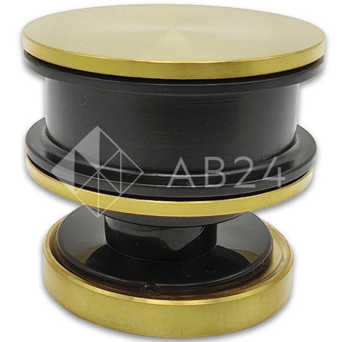 Ролик FDS-30 с креплением к стеклу, нержавейка/брашированное золото