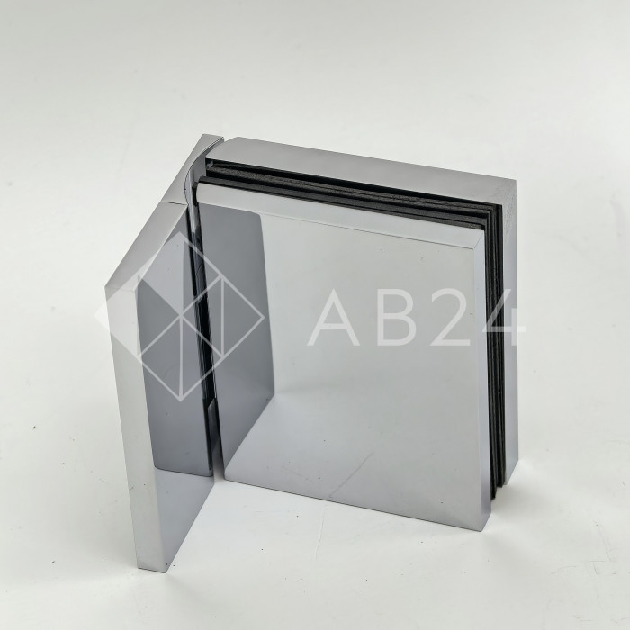 Петля Фурия FDP-240R стена-стекло 90° правая, с подъемным механизмом, латунь/хром