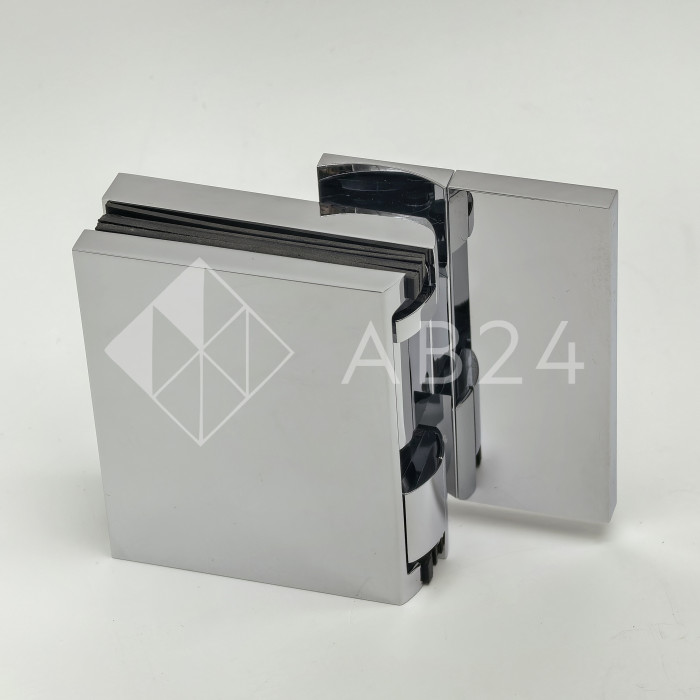 Петля Фурия FDP-240R стена-стекло 90° правая, с подъемным механизмом, латунь/хром