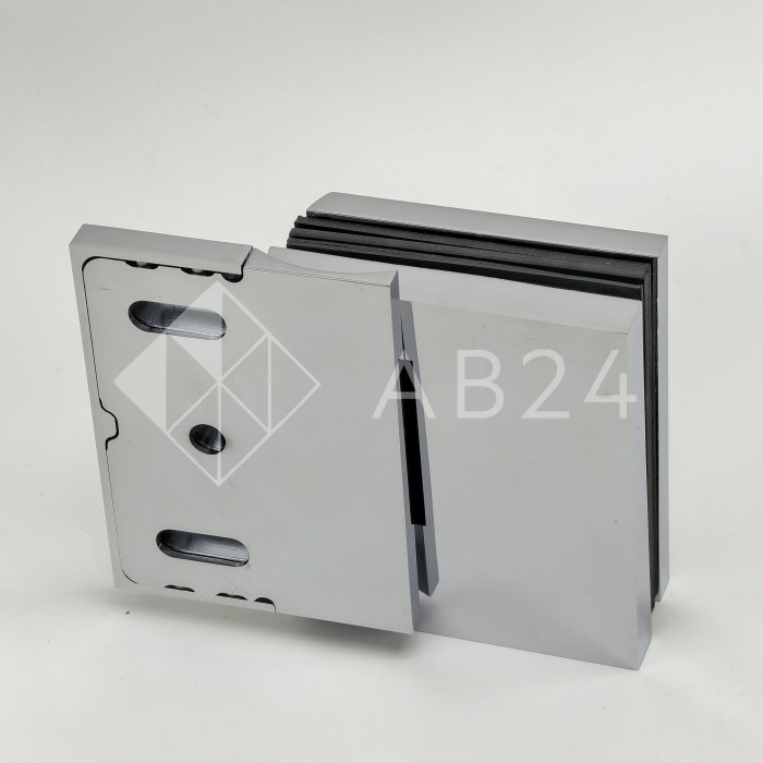 Петля Фурия FDP-240R стена-стекло 90° правая, с подъемным механизмом, латунь/хром